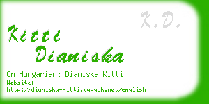 kitti dianiska business card